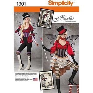Simplicity 1301 Fantasy Costume Sewing Pattern Misses Sizes 14-22